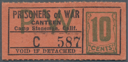 United States Of America: California – Camp Stoneman 10 Cents POW Camp Money ND(1940's), CA-17-2-10a - Sonstige & Ohne Zuordnung