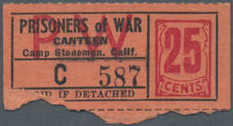 United States Of America: California – Camp Stoneman 25 Cents POW Camp Money ND(1940's), CA-17-2-25, - Autres & Non Classés