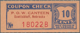 United States Of America: POW Canteen Scottsbluff, Nebraska 10 Cents ND(1944-46), C.NL In UNC Condit - Andere & Zonder Classificatie
