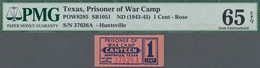 United States Of America: Texas – Huntsville 1 Cent POW Camp Money, ND(1943-45), SB1051, PMG Graded - Sonstige & Ohne Zuordnung