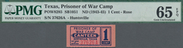 United States Of America: Texas – Huntsville 1 Cent POW Camp Money, ND(1943-45), SB1051, PMG Graded - Autres & Non Classés