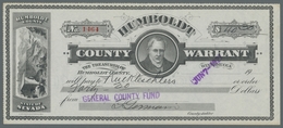 United States Of America: 1920, "Humboldt County/Nevada" Scheck über 40,30 Dollar In Sehr Guter Erha - Sonstige & Ohne Zuordnung