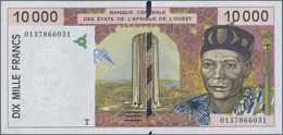 West African States / West-Afrikanische Staaten: Set With 3 Banknotes Comprising 10.000 Francs (20)0 - États D'Afrique De L'Ouest