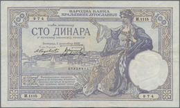 Yugoslavia / Jugoslavien: Huge Lot With 50 Banknotes 100 Dinara 1929, P.27b In About F To VF Conditi - Jugoslawien