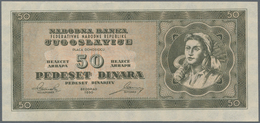 Yugoslavia / Jugoslavien: 50 Dinara 1950 Unissued Series, P.67U, Tiny Bend At Upper Left, Otherwise - Yugoslavia