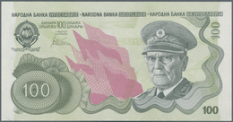 Yugoslavia / Jugoslavien: 100 Dinara ND(1990), P.101A With Serial Number FZ0002062 On Back And In Pe - Jugoslawien