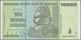 Zimbabwe: Original Bundle With 100 Banknotes 10 Trillion Dollars 2008, P.88 In AUNC/UNC Condition. ( - Zimbabwe