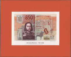 Testbanknoten: Very Rare Advertising Note By Giesecke & Devrient For The 850th Anniversary Of The Ci - Fiktive & Specimen