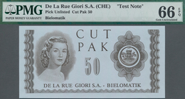 Testbanknoten: Pair With 2 Test Notes De La Rue Giori S.A. – Bielomatic CUT PAK 50, Both In Perfect - Fiktive & Specimen