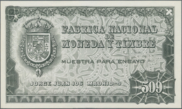 Testbanknoten: Test Note "509" Muestra Para Ensayo, Fabrica Nacional De Moneda Y Timbre, Intaglio Pr - Fiktive & Specimen