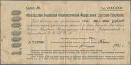 Russia / Russland: Treasury Short Term Certificate For The R.S.F.S.R For 1 Million Rubles 1921, P.12 - Russie