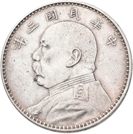 China: 1 Dollar (Yuan) Präsident Yüan Shih-kai, Year 3 (1914), KM# Y 329. 26,8 G. Kratzer, Sehr Schö - China