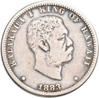 Hawaii: Hawaii: 1/4 Dollar 1883, KM# 5, Hapaha, Sehr Schön. - Sonstige – Amerika