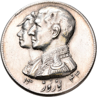 Iran: Lot 2 Medaillen, Vermutlich Silber. 1 X Reza Pahlavi Und Farah Diba Gemeinsam, Jahreszahl 1344 - Iran