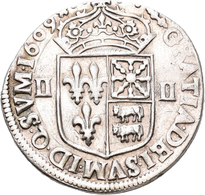 Frankreich: Henry IV. (IIII.) 1589-1610: 1/4 ECU 1609 (Quart D'Ecu). KM# 1.1., Duplessy 1240. 9,40 G - Autres & Non Classés