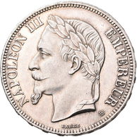 Frankreich: Napoleon III. 1852-1870: 5 Francs 1870 BB, Straßburg. KM# 799.2, Gadoury 739. Vorzüglich - Sonstige & Ohne Zuordnung