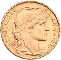 Frankreich - Anlagegold: 3. Republik 1870-1940: Lot 2 Goldmünzen: 20 Francs 1912 (Hahn / Marianne), - Andere & Zonder Classificatie