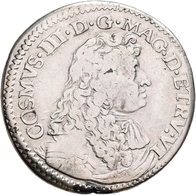 Italien: Florenz, Cosimo III. 1670-1723: Testone 1677. MIR 333. Büste Nach Rechts, COSMVS III D G MA - 1861-1878 : Victor Emmanuel II