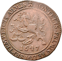 Niederlande: Cu-Rechenpfennig 1647. Auf Die Unterhandlungen Für Den Frieden Von Münster Zwischen Spa - 1795-1814 : Protectorat Français & Napoléonien