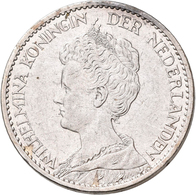 Niederlande: Wilhelmina 1890-1948: 1 Gulden 1911, Seltener Jahrgang, KM# 148, Kratzer, Sehr Schön. - 1795-1814: Franz. Herrschaft