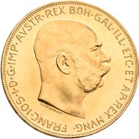 Österreich - Anlagegold: Franz Joseph I. 1848-1916: 100 Kronen 1915 (NP), KM# 2819, Friedberg 507R, - Oostenrijk