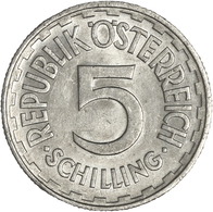 Österreich: 2. Republik Ab 1945: 5 Schilling 1957, Seltener Jahrgang, KM# 2879, Fast Vorzüglich. - Oostenrijk