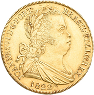 Portugal: Joao (Joannes) VI. 1799-1822: 6400 Reis 1822 (Peca / 4 Escudos) Lissabon, 12 Früchte/ Berr - Portugal