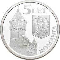 Rumänien: 5 Lei 2007, Sibiu - Kulturhauptstadt Europas. KM# 217. 31,103 G (1 OZ), 999/1000 Silber. A - Roemenië