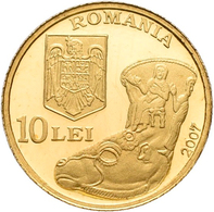 Rumänien: 10 Lei 2007, The Rhyton Of Poroina (Trinkhorn). KM# 288. 1,224 G, 999/1000 Gold. Auflage N - Rumänien