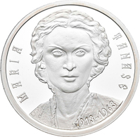 Rumänien: 10 Lei 2013, 100. Geburtstag Maria Tanase. KM# N.b. 31,103 G (1 OZ), 999/1000 Silber. Aufl - Roemenië