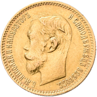 Russland - Anlagegold: Nikolaus II. 1894-1917: 5 Rubel 1902 AP. KM Y# 62, Friedberg 180. 4,30 G, 900 - Rusland