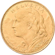 Schweiz - Anlagegold: Lot 5 Goldmünzen: 1 X 10 Franken 1922; 2 X 20 Franken 1889 + 1896 (Helvetia) S - Other & Unclassified