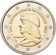 Monaco: Albert II. 2005-,: 2 Euro 2012, 500. Jahrestag Der Gründung Und Souveränität Monacos - Lucie - Monaco