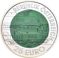 Österreich: 25 Euro 2004 150 Jahre Semmeringbahn. Silber-Niob-Legierung. KM# 3109. Lose. - Oostenrijk