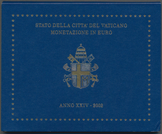 Vatikan: Johannes Paul II. 1978-2005: Kursmünzensatz 2002, 1 Cent Bis 2 Euro, Im Originalfolder (lei - Vaticaanstad