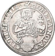 Altdeutschland Und RDR Bis 1800: Lübeck: Reichstaler Zu 32 Schilling 1580 Mit Titel Rudolfs II. Hüft - Other & Unclassified