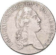 Altdeutschland Und RDR Bis 1800: Sachsen, Friedrich August III. (I.) 1763-1806-1827: Taler 1787 IEC, - Autres & Non Classés