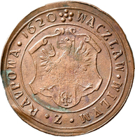 Haus Habsburg: Böhmen, Cu-Rechenpfennig 1620, 25 Mm, 2,13 G. WENC BVDOWECZ A BVDOWA // WACZLAW WILYM - Autres – Europe