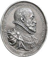 Haus Habsburg: Rudolf II. 1576-1612: Ovale Bleimedaille O.J. (um 1585) Vermutlich Von Antionio Abond - Autres – Europe