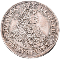 Haus Habsburg: Leopold I. 1657-1705: ½ Taler 1699 KB Kremnitz. Herinek 849. 14,31 G. Henkelspur?, Gu - Autres – Europe