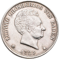 Baden: Ludwig 1818-1830: Taler 1829, AKS 53, Jaeger 41, Sehr Schön. - Sonstige & Ohne Zuordnung