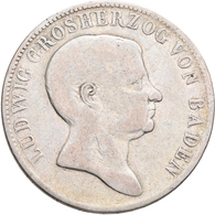 Baden: Ludwig 1818-1830: Lot 2 Stück; Doppelgulden 1822, AKS 54, Jaeger 32, Schön, Schön-sehr Schön. - Autres & Non Classés