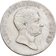 Baden: Ludwig 1818-1830: 1 Gulden 1821, AKS 55, Jaeger 31, Fast Vorzüglich. - Autres & Non Classés