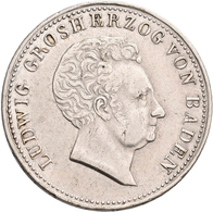 Baden: Ludwig 1818-1830: Gulden (sog. Kraushaar-Gulden) 1826, AKS 56, Jäger 35, Leicht Justiert, Kra - Andere & Zonder Classificatie