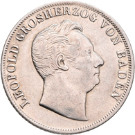 Baden: Karl Leopold Friedrich 1830-1852: Lot 4 Stück; Gulden 1840, 1841, 1848, Ausbeutegulden 1852, - Andere & Zonder Classificatie