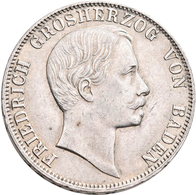 Baden: Friedrich I. 1852-1907: Vereinstaler 1860, AKS 123, Jaeger 79, Kratzer, Sehr Schön-vorzüglich - Andere & Zonder Classificatie