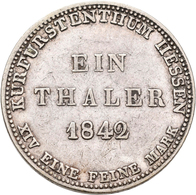 Hessen-Kassel: Wilhelm II. 1831-1847: Lot 3 Stück; Taler 1834, 1839, 1842, AKS 46, Jaeger 32, Sehr S - Andere & Zonder Classificatie