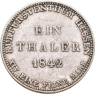 Hessen-Kassel: Wilhelm II. 1831-1847: Lot 3 Stück; Taler 1834, 1839, 1842, AKS 46, Jaeger 32, Sehr S - Autres & Non Classés