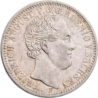 Sachsen: Friedrich August II. 1836-1854: Lot 2 Stück; Ausbeutetaler 1853 Und 1/2 Taler 1853, AKS 102 - Andere & Zonder Classificatie