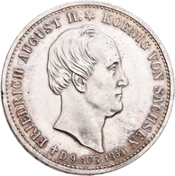 Sachsen: Friedrich August II. 1836-1854: Taler 1854 (Sterbetaler), AKS 117, Jaeger 94, Min. Randfehl - Andere & Zonder Classificatie